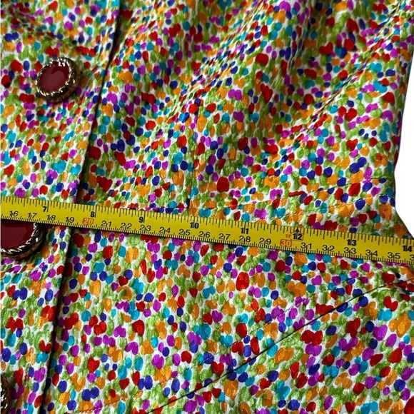 Oscar de la Renta Multicolor Button-Up Midi Dress - Picture 3 of 16